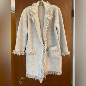 ESQUALO Cream Textured Cardigan